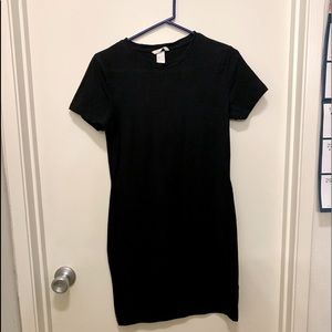 Black mini body con dress